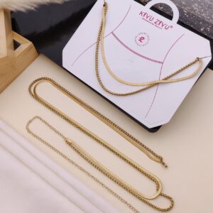 Duo Layered Anti-Tarnish Snake Chain Waist Chain